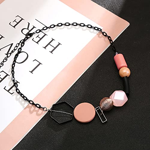 Image of Yellow Chimes Necklace for Women and Girls Fashion Choker Necklace for Women Western | Geometric Statement Style Choker Necklace | Birthday Gift for Girls & Women Anniversary Gift for Wife