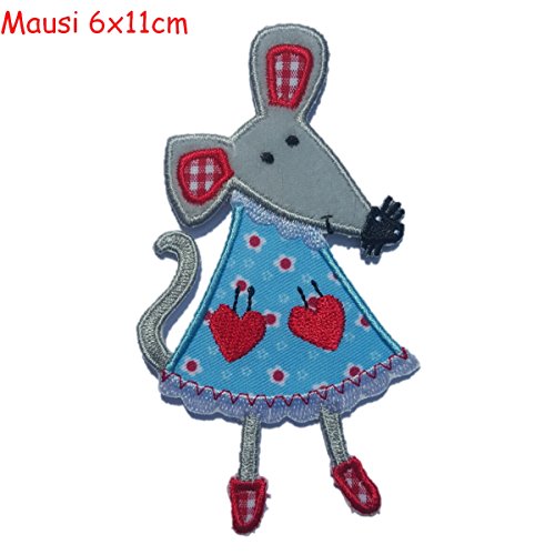2 parche para planchar parches Aplicaciones Ratón 6 x 11 cm Rosa Dino Dragón 9,5 x 7 cm Juego de ausbessern para ropa de niños con diseño TrickyBoo Zürich Suiza para Alemania y Austria