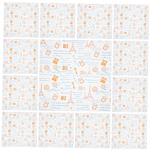 NAMOARLY 22x22cm Chips Wraps Oil-proof Food Packing Paper Paper Sheets for Restaurant