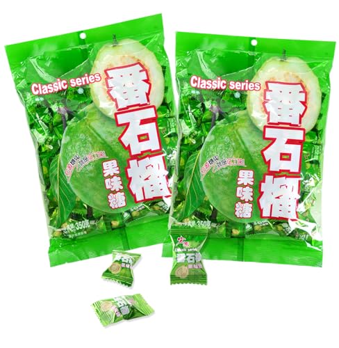 Hongyuan Guava Candy, 12.3 oz (Pack of 2) Asian Fruit Hard Candy, Sweet & Tangy Tropical Flavor, Individually Wrapped for Sharing & Snacking