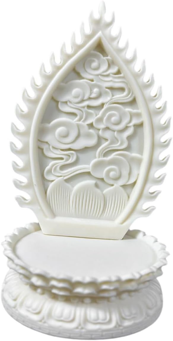 Cabilock Buddha Table Stand Buddha Statue Stand Worship Pedestal Mini Desktop Incense Censer Stand Lotus-Shaped Avalokitesvara Figurine Display Base for Jewelry Figurine Risers Platform