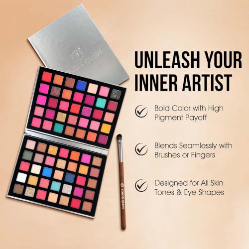 Image of Colors Queen 70 Multi-Color Eyeshadow Palette | Highly Pigmented and Long Wearing Eye Shadow Palette with Matte, Shimmer & Glitter Shades | Easy to Blend, Minimal Fall Out for Eye Makeup (70 Color)
