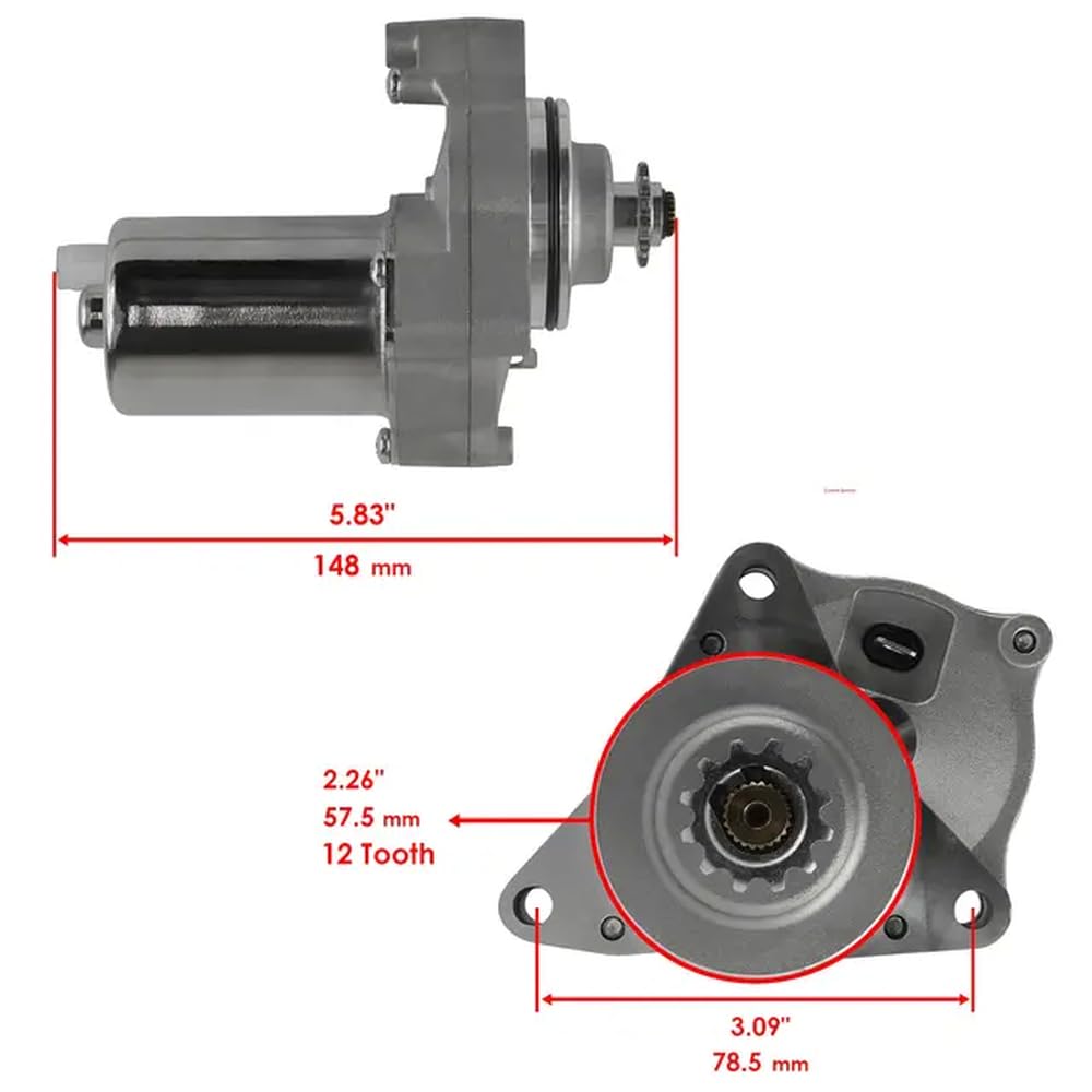 Démarreur électrique 410-58006 Compatible avec Les Moteurs 110 Rockstar 150 Motorsports STR125 Storm 125 WD90 11612-A90-10