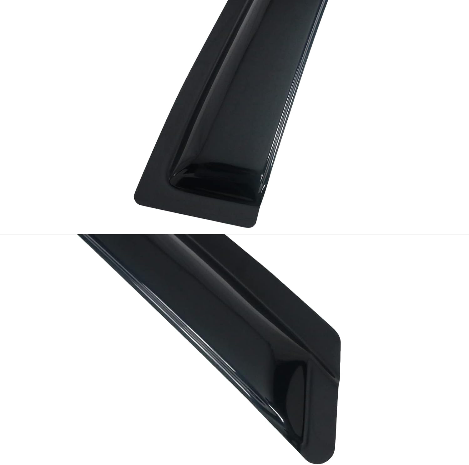 Window Visor Compatible with 2014-2023 Jeep Cherokee, Acrylic Unpainted Black Sun Rain Shade Guard Wind Vent Air Deflector by IKON MOTORSPORTS, 2015 2016 2017
