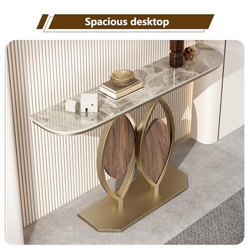 Mesa de sofá de metal con diseño estrecho para pasillo y entrada 8