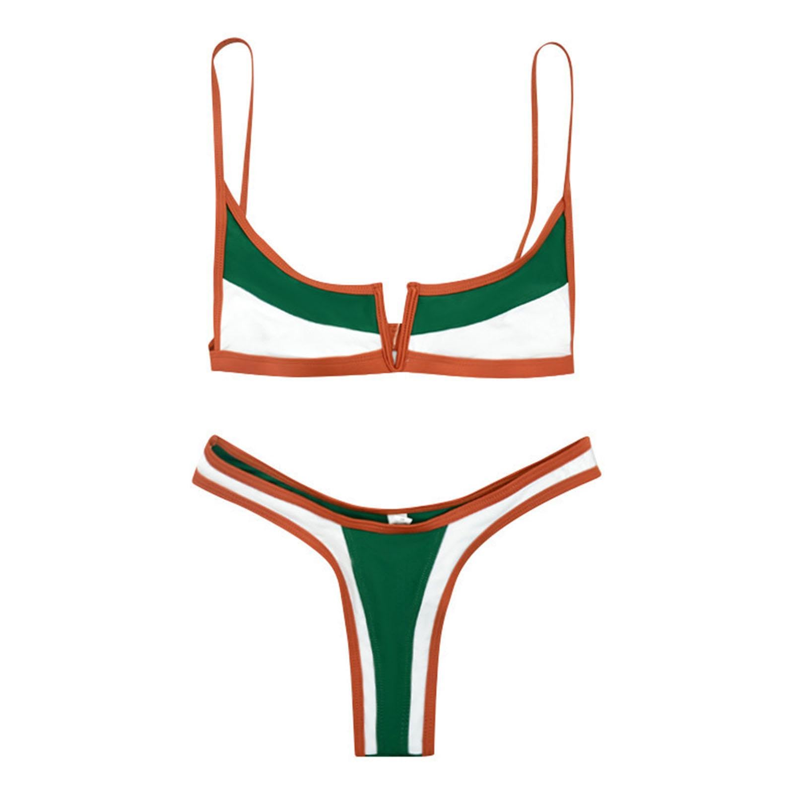 Women Bikini Set Halter Two Piece Bathing Suit For Beach Swimming Pool Party Xl Brown | Womens Clothing | Swimwear-image-5