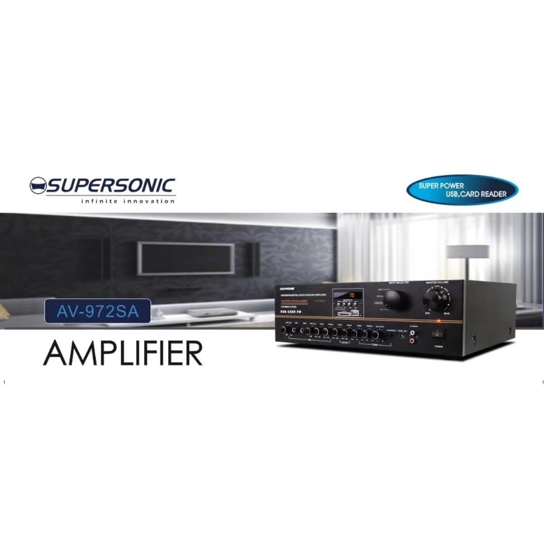Supersonic Professional Stereo Amplifier AV-972SA : Amazon.co.za