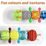 LIGHTDESIRE Baby Toys Musical Caterpillar,Infant Stuffed Animal Toys with Crinkle and Rattles,Soft Sensory Toys with Textures for Tummy Time Newborn Boys Girls 0 3 6 12 Months(Green) - Image 4