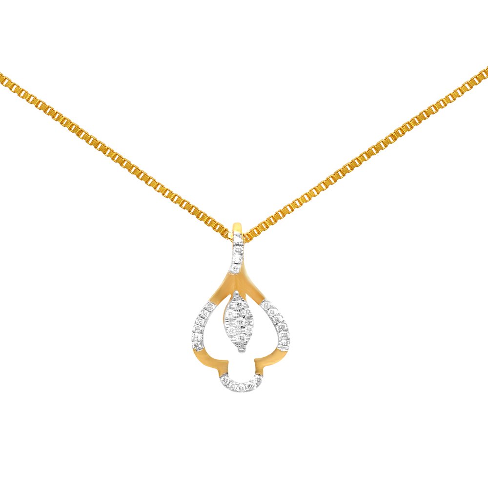 joyalukkas Pride Diamond Collection 18K (750) Yellow Gold and Diamond Pendant-picture-4
