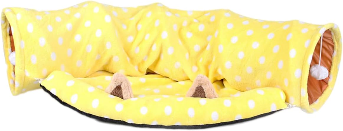 SUPVOX Spacious Kitten Tunnel Nest Collapsible Cat Tube Toy Indoor/Outdoor Portable for Cats Puppies Rabbits Small Pets