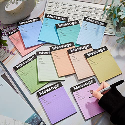 Phone Message Pad Telephone Message Sticky Notes 3.5 X 4.7 Inch Self Adhesive Message Book For Home Office School Supplies (Stylish Color, 12 Pack) #TOP1