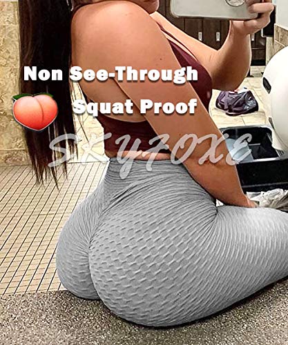 Skyfoxe Butt Lifting Anti Cellulite Sexy Leggings For Women High Waisted Yoga Pants Workout Tummy Control Sport Tights #TOP4
