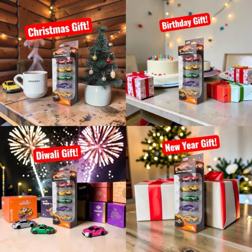 Image of Diecast Metal Toy Car Set |1:64 Scale Model | Pack of 5 Cars | Lambhorghini | Ford GT | Dodge Viper | McLaren | Birthday Gift for Boys & Girls | Age 3,4,5,6,7,8,9,10,11 | Best for Kids Play