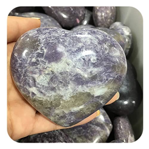 ESBANT Meditation Gift Natural Crystal Amethyst Heart-Shaped Stone Folk CraftStone Gift Natural Stones Household (Size : 450-500g)