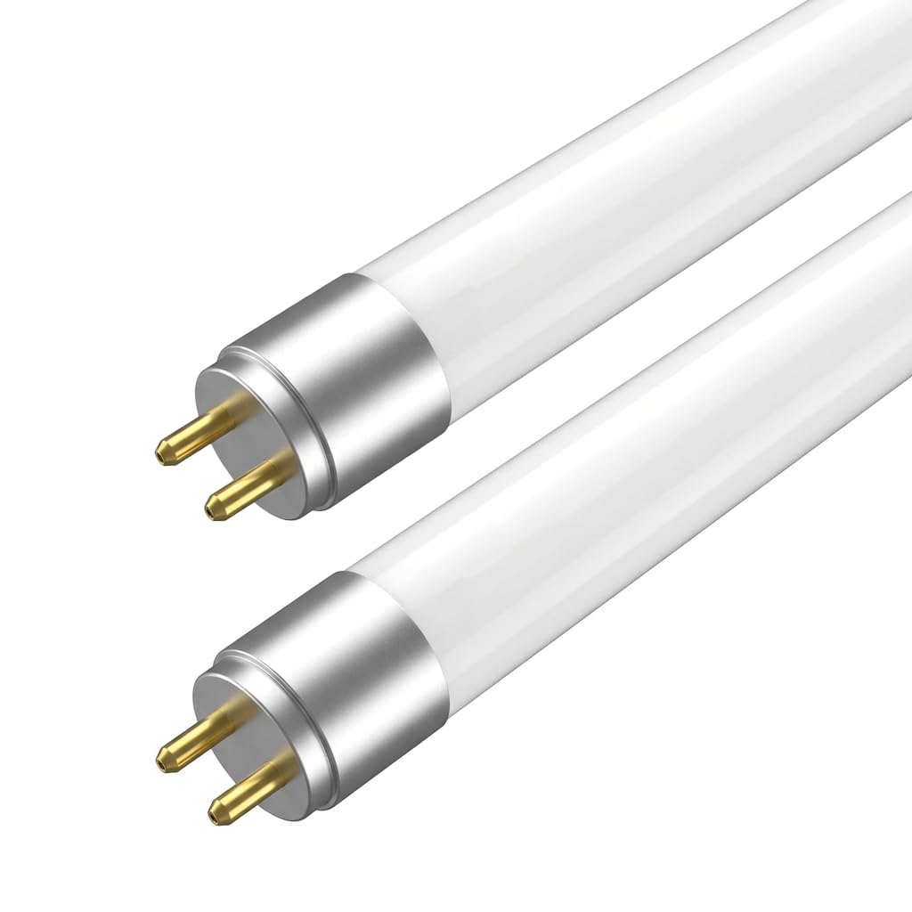 Lumoia 2 Pack T5 8W Fluorescent Tube 300mm, 6500K Cool White 560LM Light Bulbs G5 2-Pin Base High Efficiency Energy Saving Strip Lamps for Under Cabinet Kitchen Bathroom Garage Office
