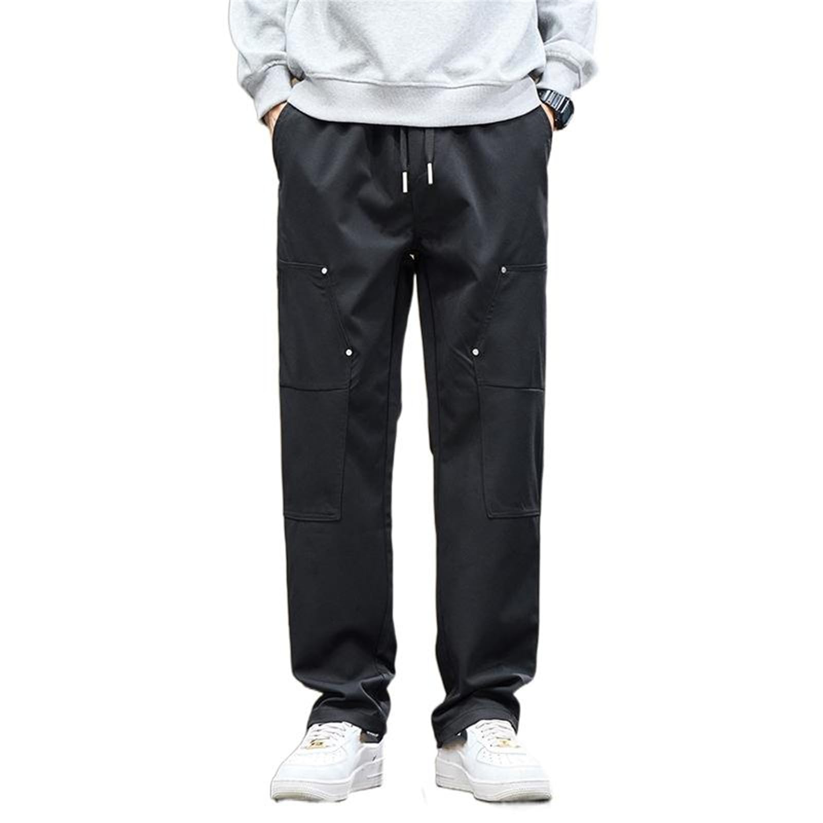 Pantaloni Casual per Uomini per Autunno Sportivi Lunghi, in Stile da Lavoro