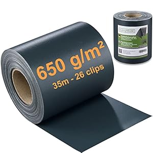 workingHOUSE PVC Privacyscherm voor Dubbelstaafhekwerk – Privacyscherm voor tuinhek met knelstrips – 650 g/m² met 35 m…