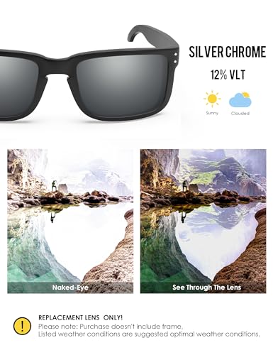Image of BLAZERBUCK Anti-salt Replacement Lenses for Oakley Holbrook OO9102 Sunglasses, Anti-Scratch, Impact Resistant & Fit Perfectly