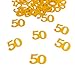 Produktbild Oblique-Unique® Konfetti Zahl 50 Gold Glitzereffekt Deko Geburtstag Hochzeitstag Jubiläum - großes Konfetti -