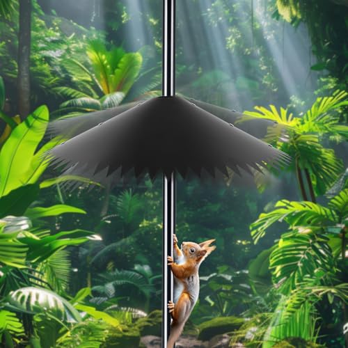 2 Stück Eichhörnchen Schutz für Vogelfutterpfosten, Vogelhäuschenschutz zur Außenmontage an Pfosten Umlaufender Eichhörnchen-Schutz für Hirtenstab im Freien