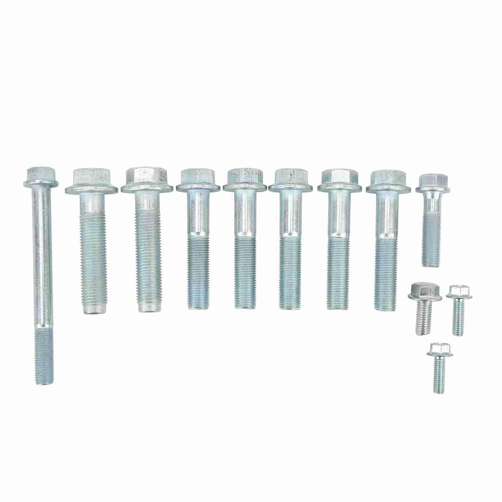 12-teiliges Getriebeschrauben-Set, kompletter Metall-Ersatz für B16, B18, B20 Hydro 5-Gang, Motoren‑Getriebeschraubenset mit Kupplungsgehäuse und Anlasserschrauben für
