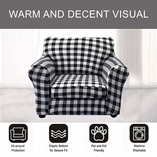 Niluoh 2-Piece Couch Chair Cover Stretch Printed Armchair Cover With Separate Seat Cushion Armchair Slipcover With Elastic Bottom Furniture Protector Decorative For Home Holiday Ceremony (Small,02) #TOP1