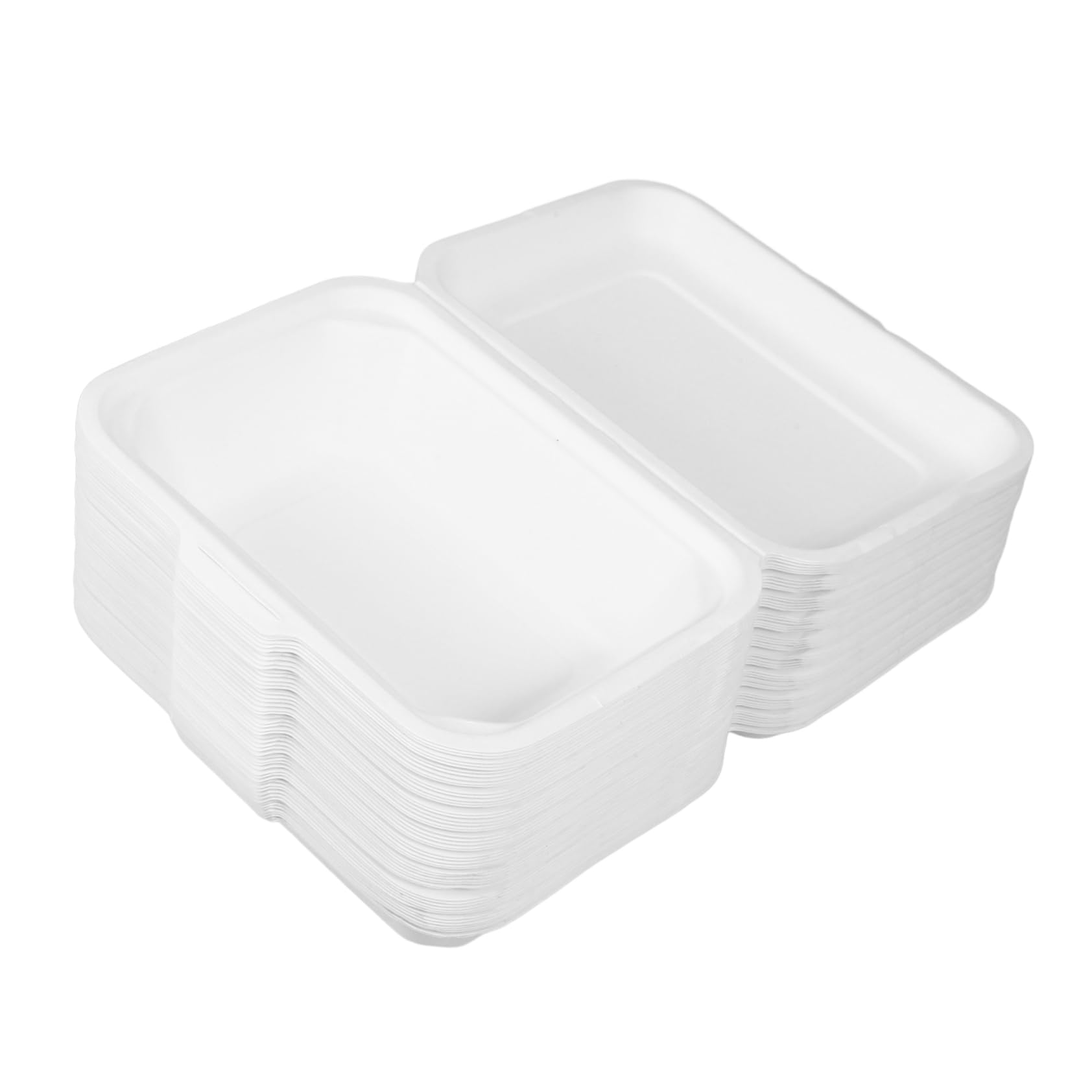 Holibanna Caja de Comida de Papel 600ml, 50 Piezas, Blanco
