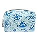 Produktbild TIZORAX Marine Anker Kompass Schiff Make-up Tasche Kulturbeutel für Frauen Hautpflege Kosmetik Handy Tasche Reißverschluss Handtasche