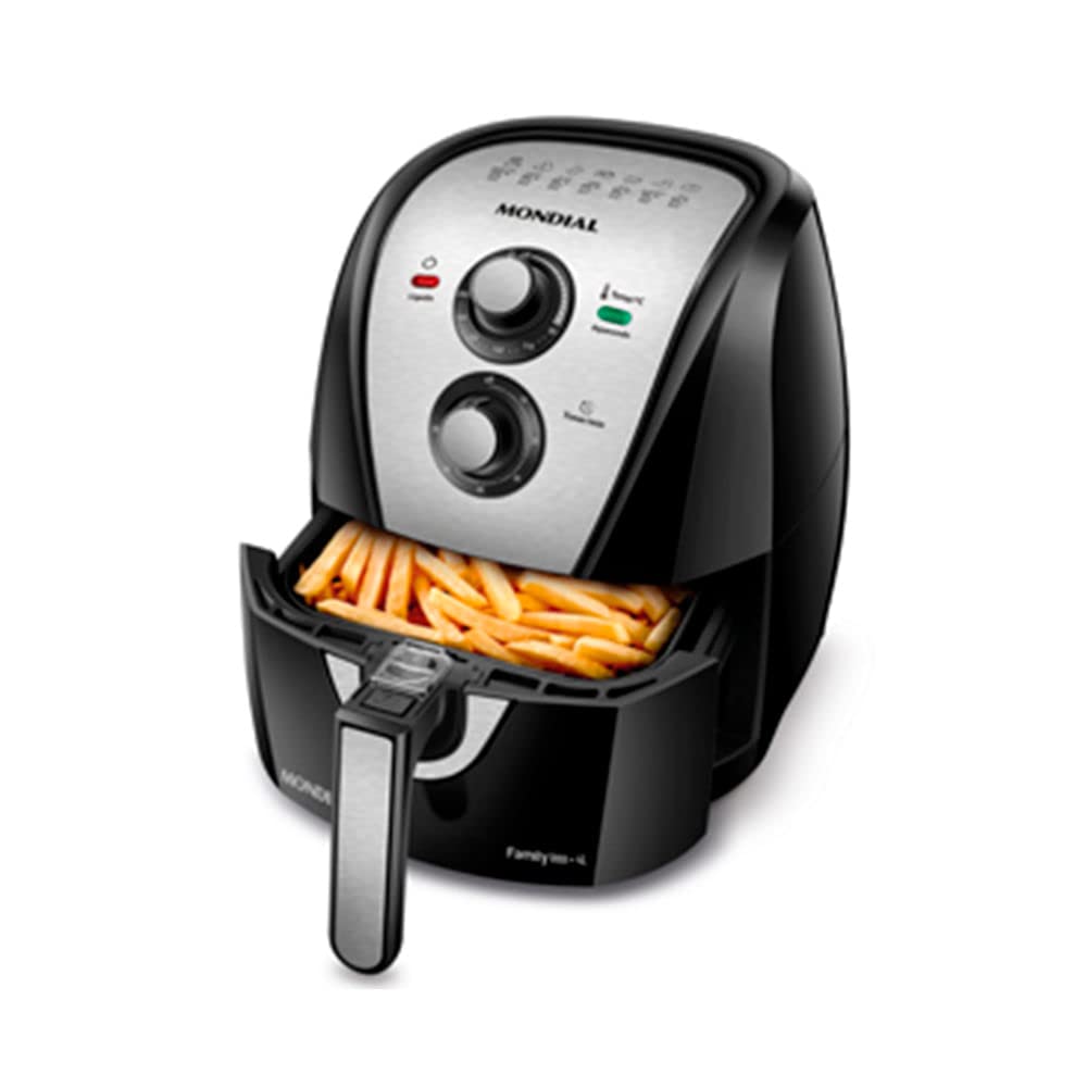Fritadeira a Ar Mondial Family Inox Black - 4L 220V 1500W - AFN-40-BI