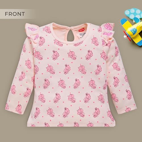 Image of LuvLap Baby Girls 100% Cotton Full Sleeve Girls Top, Pack of 02
