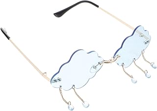 4 Pçs Óculos De Sol Óculos De Sol Menina Óculos Para Homens Moda Óculos De Sol Masculinos Óculos De Nuvem Nuvem Óculos De Baile Óculos De Sol De Brinquedo De Onda Azul Óculos De