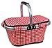 DII Insulated Market Basket or Picnic Tote, Perfect for Holidays Parties, Farmers Markets, BBQ's, Grocery Shopping, Potlucks, To Go Lunches, Craft/Dish Storage & Monogramming - Checkered Red/White
