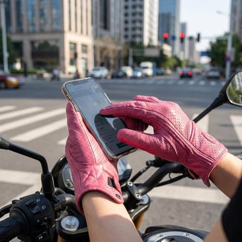 mjmoto Women's Perforated Gloves