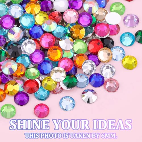 Image of 30000Pcs Resin Rhinestones for Crafting, Multicolor 2 /3 /4mm Flacktback Gems with 1Pcs B7000 Jewelry Glue, Bedazzling Crystal for DIY Crafts Clothing Tumblers Mugs Shoes Fabric Nail Art