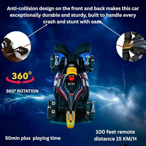 Image of 4WD RC Drift Stunt Car 1:14 Scale | Gesture Control Racing Car with 2.4GHz Remote, Lights, Music, Smoke Effect & 360 Spin | Remote Control Toy for Kids & Adults