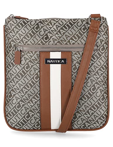 Image of Nautica Lakeside Signature Jaquard North South Crossbody Bag