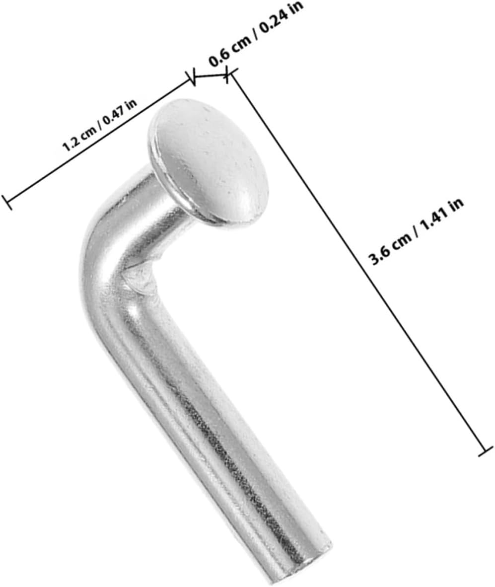 minkissy 50pcs Heavy Duty Pallet Rack Safety Pins 6mm L-Shaped Drop Pins with Flat Head Rivets Zinc-Plated Rack Accessories for Warehouse Storage and Industrial Shelving