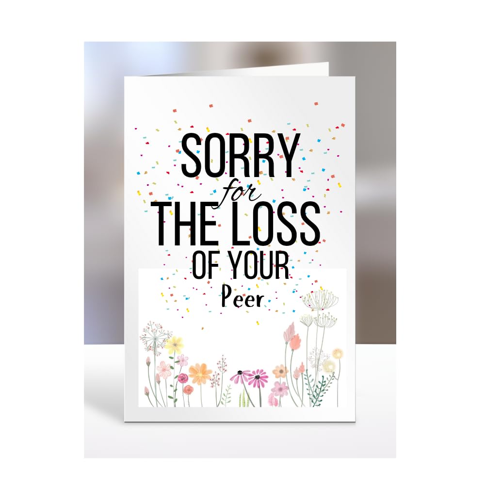 Sorry for your loss Peer card gifts, men, women, presents for Christmas, female, male, I am, I'm, so, Sympathy, Bereavement, Condolence, Funeral, A5-180_169