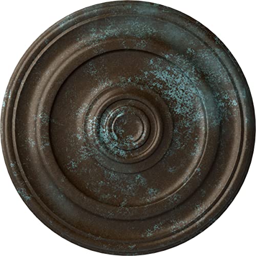 Ekena Millwork CM24KPBBS Kepler Traditional Ceiling Medallion, Bronze Blue Patina, 23 5/8"OD x 1 3/4"P