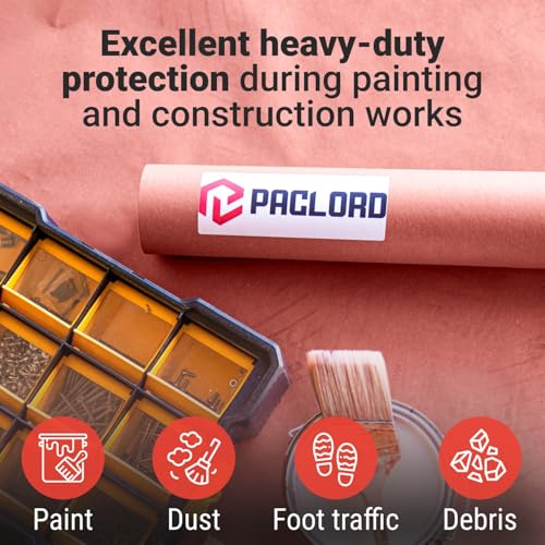 Floor Protection Paper 36" x 1992" (166’) Red Rosin Paper Roll (Pack of 4) - Made in USA Thick Heavy-Duty 7 mil Masking Paper for Surface Protection from Paint, Dust, Foot Traffic by Paclord - Image 5