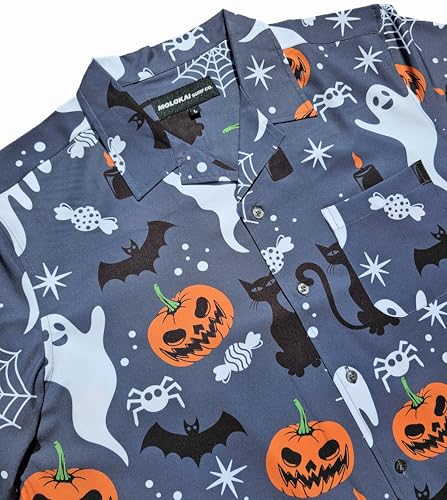 Image of Molokai Surf Button Down Slim Fit Hawaiian Short Sleeve Shirts