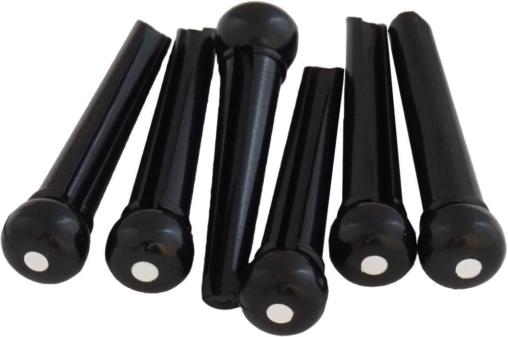 Guitar Bridge Pins, Black Dot,Viking VS-5201K, Guitar Spares at Hobgoblin Music