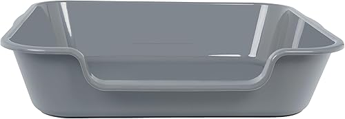 Miniatura 4 de Ying Tutu Paquete de 2 cajas de arena extra grandes para gatos (material ABS), corral de arena para gatos mayores de entrada baja para gatos