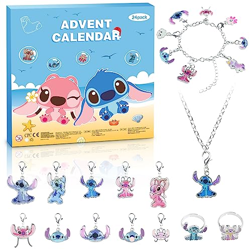 Schmuck Adventskalender 2025 Mädchen - 24 Tage Charm Armbänder