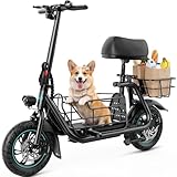 Gyroor C1S Electric Scooter with Seat for Adults - 550W Motor, Pet...