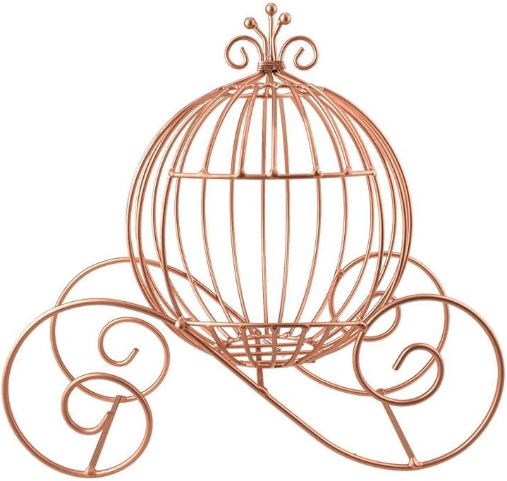 Homeford Metal Cinderella Pumpkin Carriage Centerpiece Decoration (15.5")