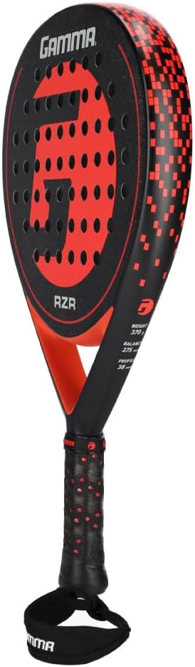 Gamma RZR Padel Racket – Teardrop Shape for Power & Control, Microbead Texture for Precision & Spin, Lightweight, Durable Racquet for Beginner to Intermediate Players