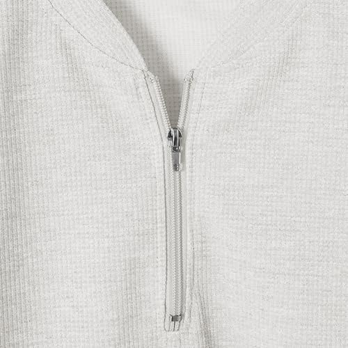 Mens Zipper Henley Shirts Comfy Short Sleeve Breathable Golf Tshirt Loose Fit Band Collar Stretch Soft Performance Tees4