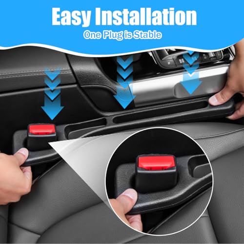 2 Stück Autositz Lückenfüller, Aufbewahrungsbox für Autositze, Autositz Gap Organizer Storage, Car Seat Gap Filler Organizer, Universale Sitzlücken Stopper Organizer Verhinderung für PKW SUV LKW