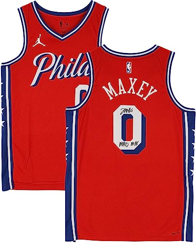 Tyrese Maxey Philadelphia 76ers Autographed Jordan Brand 2022-2023 Statement Swingman Jersey with 'Mad Max' Inscription - Autographed NBA Jerseys